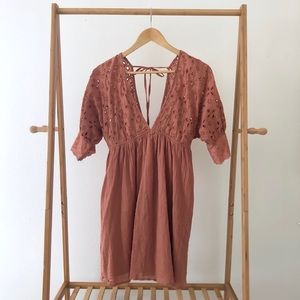 By Talia Low V-Neck Back Tie Maternity Dress